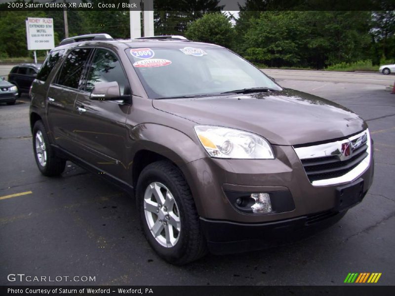 Cocoa / Black 2009 Saturn Outlook XR AWD