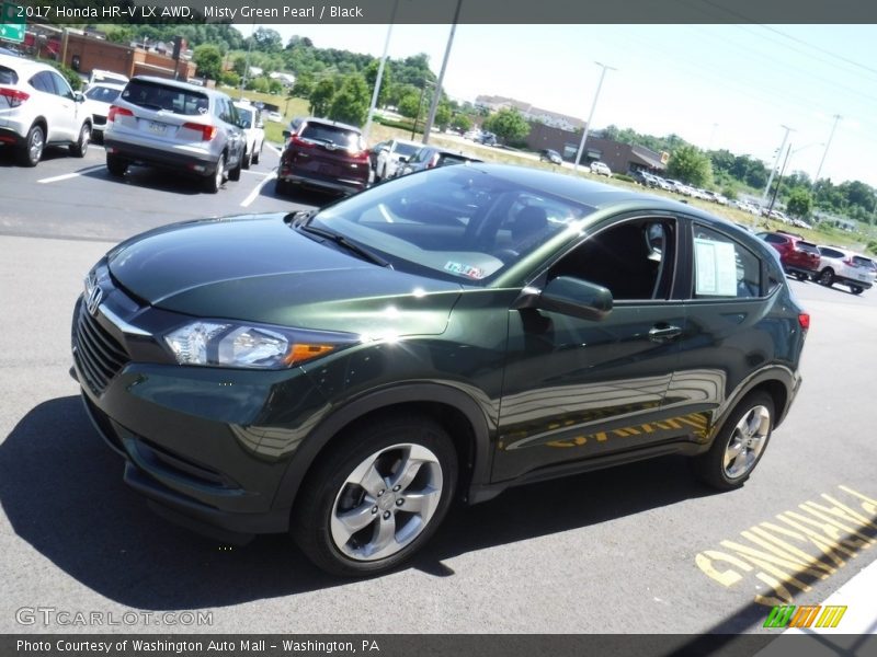 Misty Green Pearl / Black 2017 Honda HR-V LX AWD