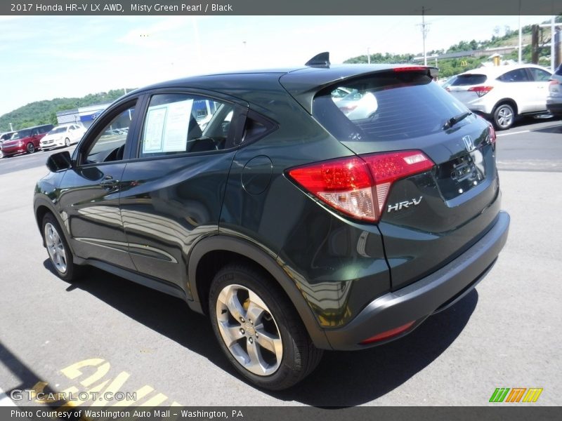 Misty Green Pearl / Black 2017 Honda HR-V LX AWD