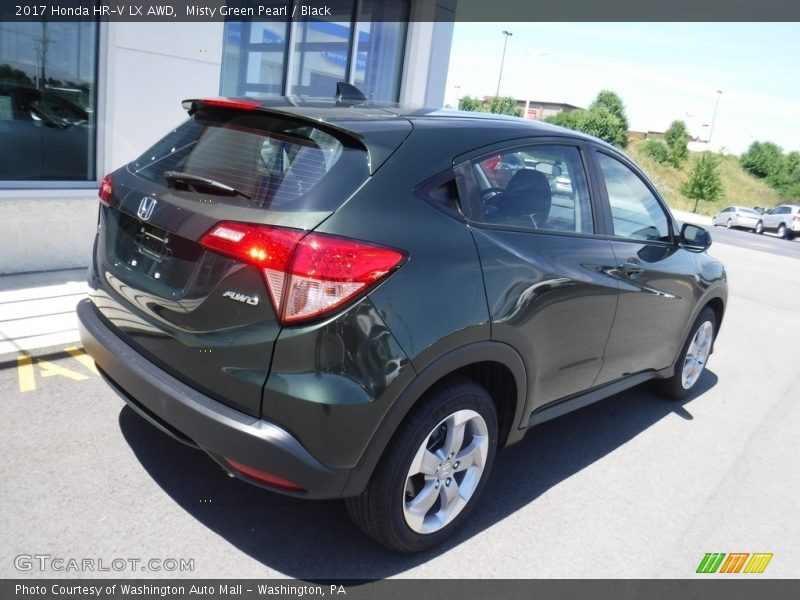 Misty Green Pearl / Black 2017 Honda HR-V LX AWD