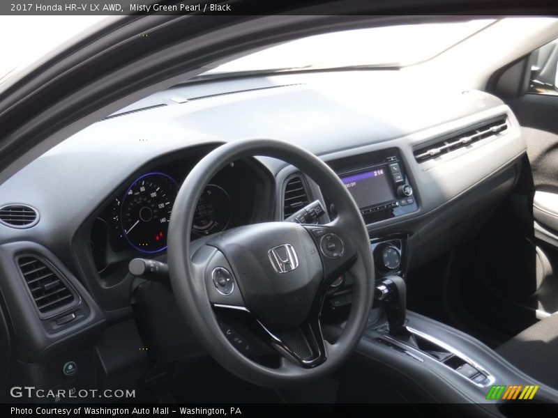 Misty Green Pearl / Black 2017 Honda HR-V LX AWD