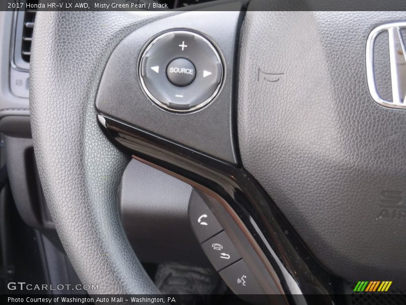 Misty Green Pearl / Black 2017 Honda HR-V LX AWD