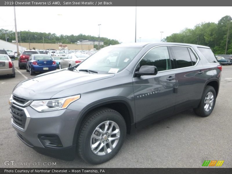 Satin Steel Metallic / Jet Black 2019 Chevrolet Traverse LS AWD