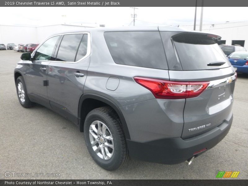 Satin Steel Metallic / Jet Black 2019 Chevrolet Traverse LS AWD