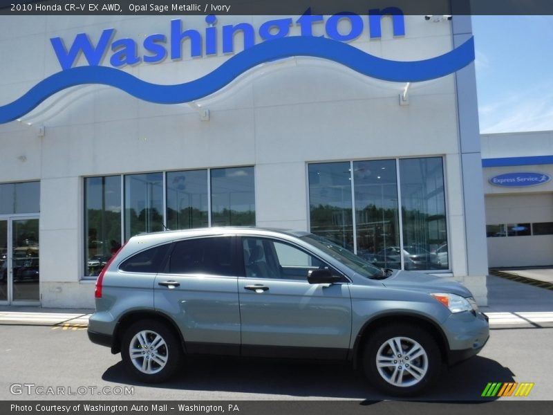 Opal Sage Metallic / Ivory 2010 Honda CR-V EX AWD