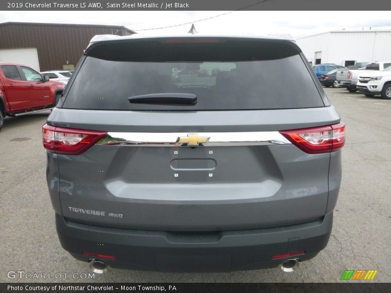 Satin Steel Metallic / Jet Black 2019 Chevrolet Traverse LS AWD