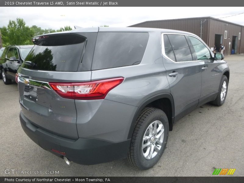 Satin Steel Metallic / Jet Black 2019 Chevrolet Traverse LS AWD