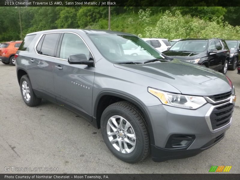 Satin Steel Metallic / Jet Black 2019 Chevrolet Traverse LS AWD