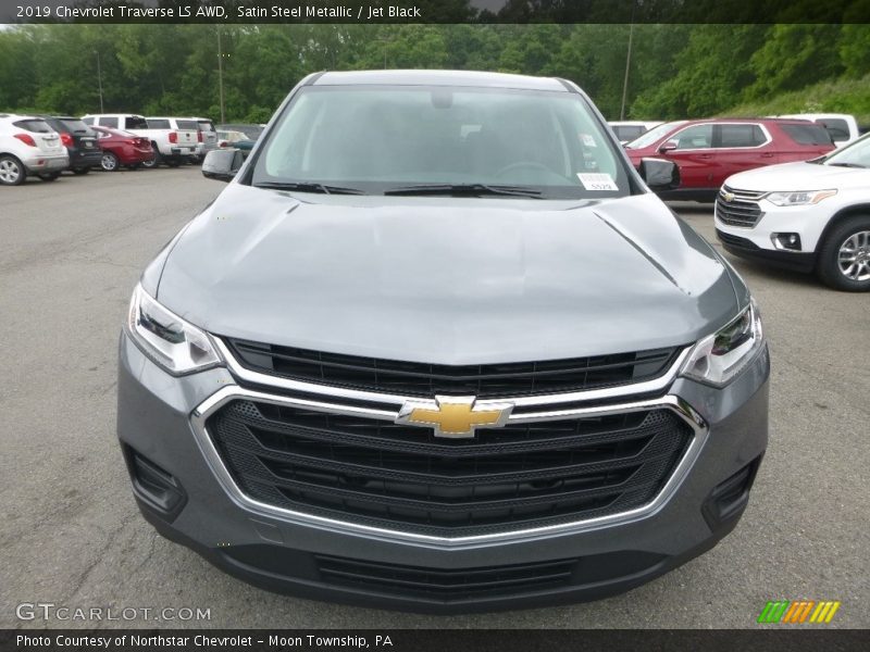 Satin Steel Metallic / Jet Black 2019 Chevrolet Traverse LS AWD