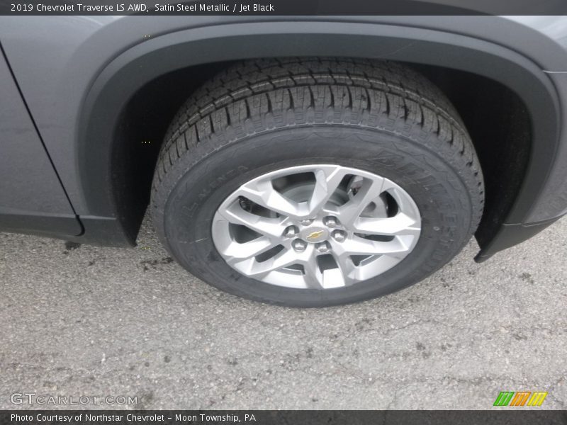 Satin Steel Metallic / Jet Black 2019 Chevrolet Traverse LS AWD