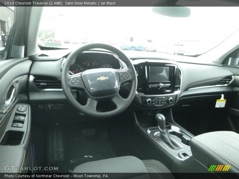 Satin Steel Metallic / Jet Black 2019 Chevrolet Traverse LS AWD