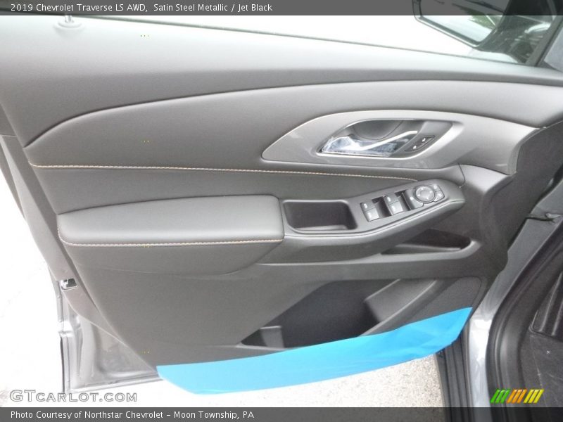 Satin Steel Metallic / Jet Black 2019 Chevrolet Traverse LS AWD