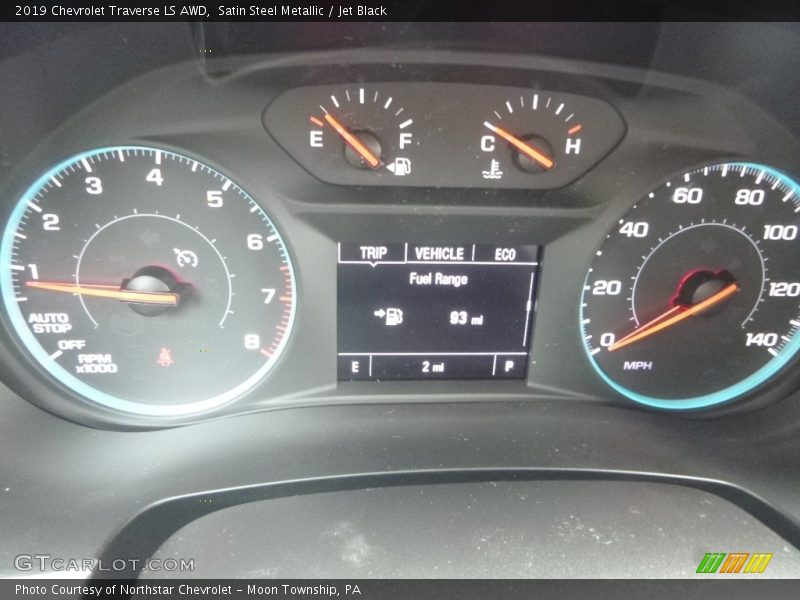 Satin Steel Metallic / Jet Black 2019 Chevrolet Traverse LS AWD