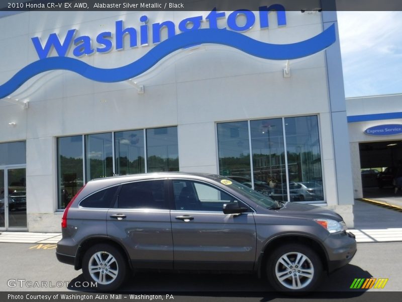 Alabaster Silver Metallic / Black 2010 Honda CR-V EX AWD