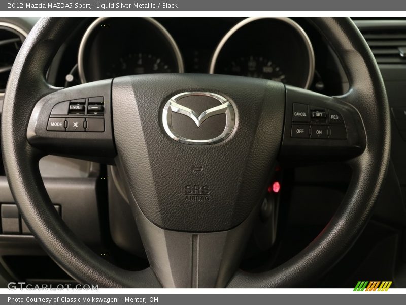 Liquid Silver Metallic / Black 2012 Mazda MAZDA5 Sport
