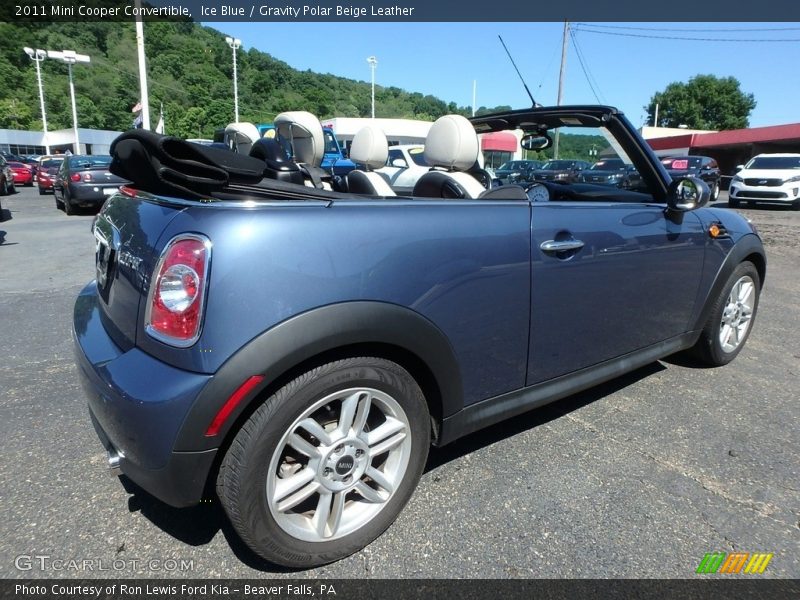 Ice Blue / Gravity Polar Beige Leather 2011 Mini Cooper Convertible