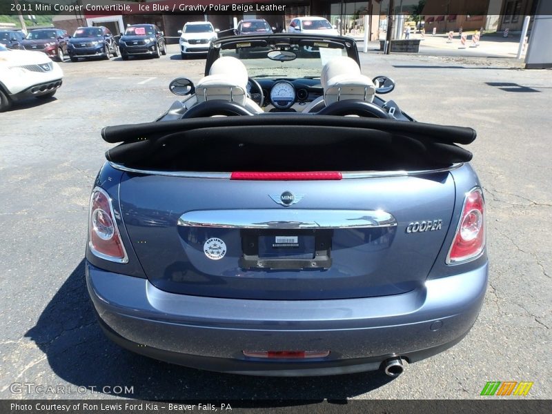 Ice Blue / Gravity Polar Beige Leather 2011 Mini Cooper Convertible