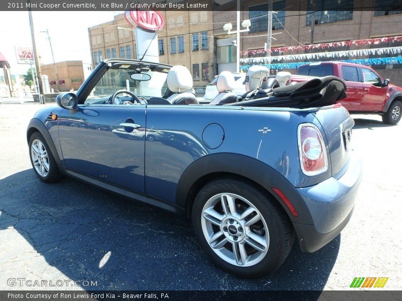 Ice Blue / Gravity Polar Beige Leather 2011 Mini Cooper Convertible