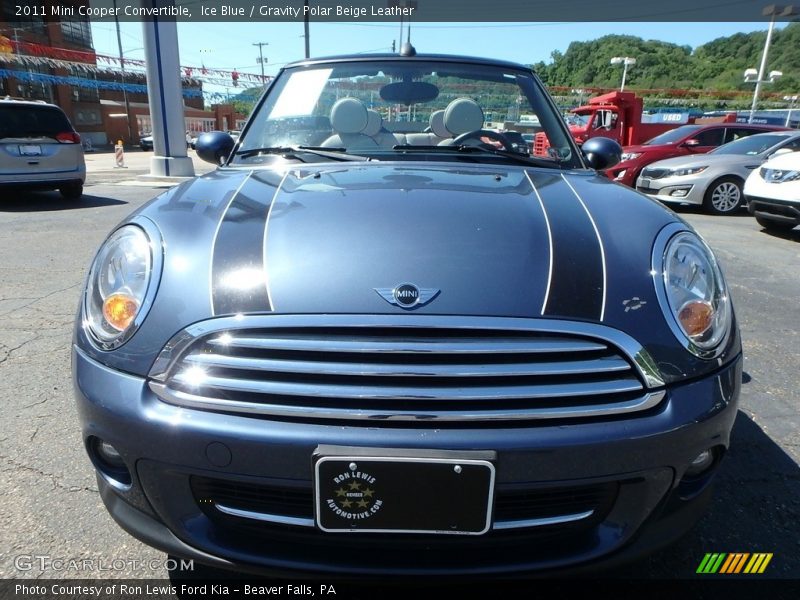 Ice Blue / Gravity Polar Beige Leather 2011 Mini Cooper Convertible