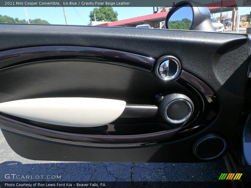 Ice Blue / Gravity Polar Beige Leather 2011 Mini Cooper Convertible