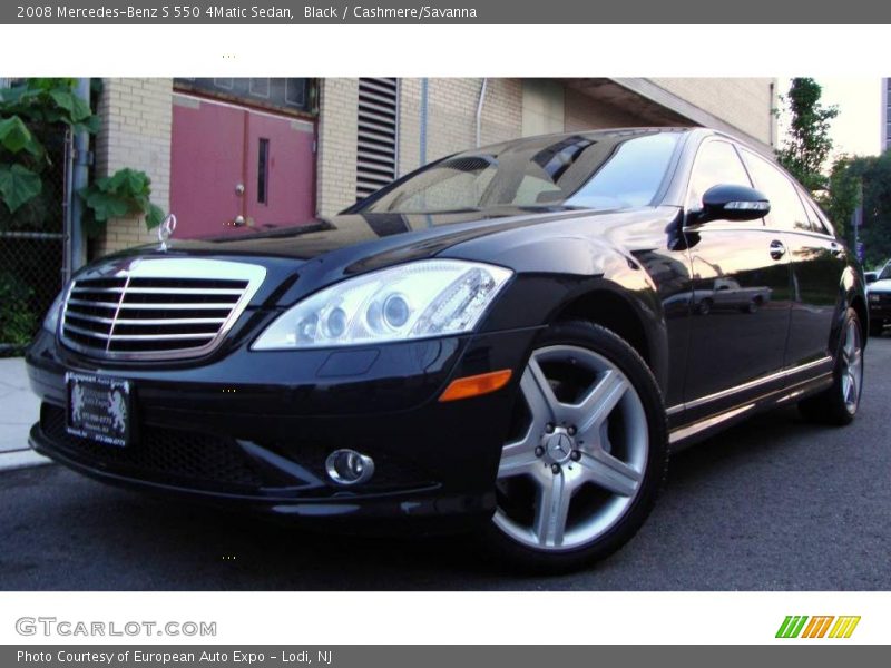 Black / Cashmere/Savanna 2008 Mercedes-Benz S 550 4Matic Sedan