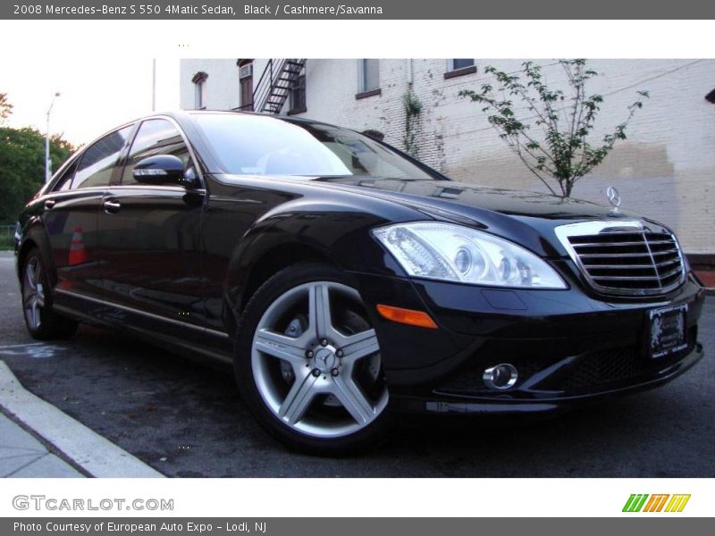 Black / Cashmere/Savanna 2008 Mercedes-Benz S 550 4Matic Sedan