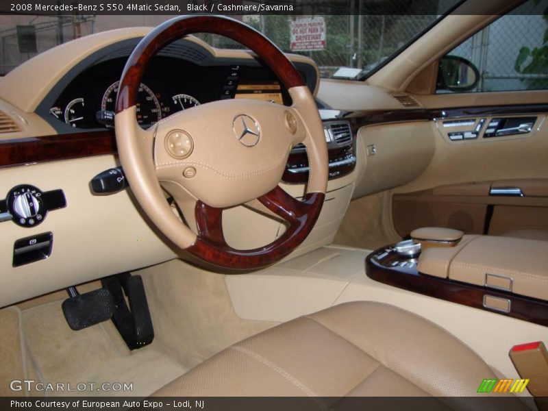 Black / Cashmere/Savanna 2008 Mercedes-Benz S 550 4Matic Sedan
