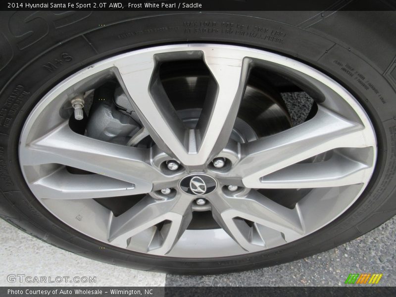 Frost White Pearl / Saddle 2014 Hyundai Santa Fe Sport 2.0T AWD