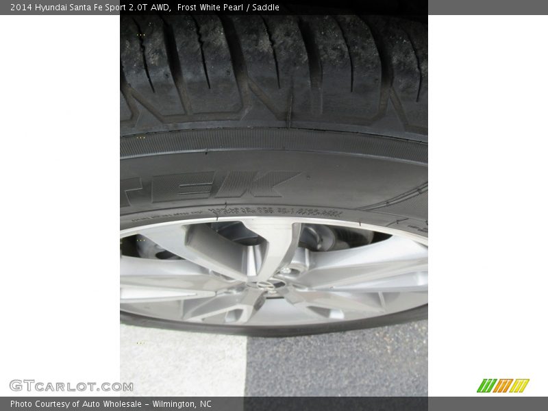 Frost White Pearl / Saddle 2014 Hyundai Santa Fe Sport 2.0T AWD