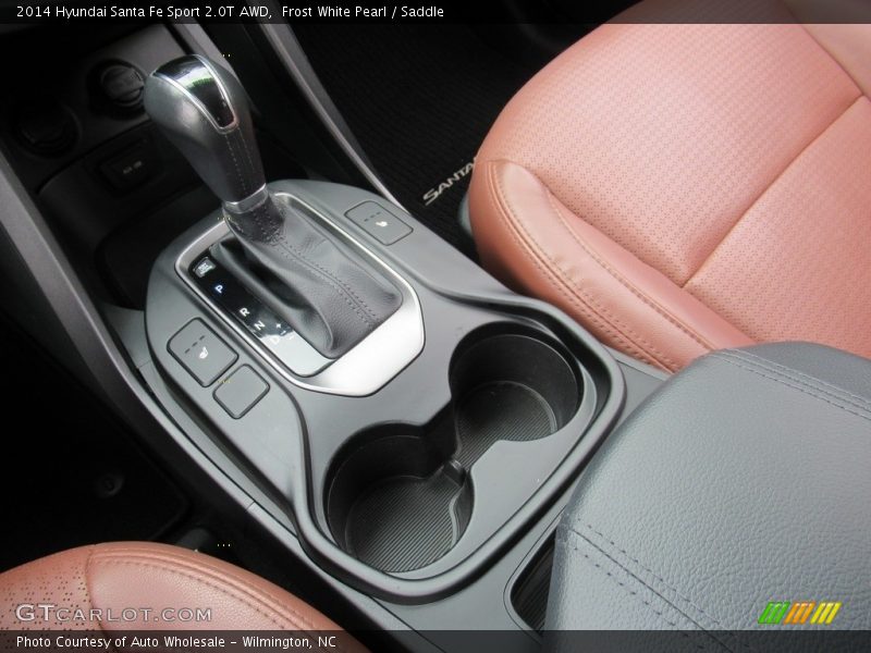 Frost White Pearl / Saddle 2014 Hyundai Santa Fe Sport 2.0T AWD