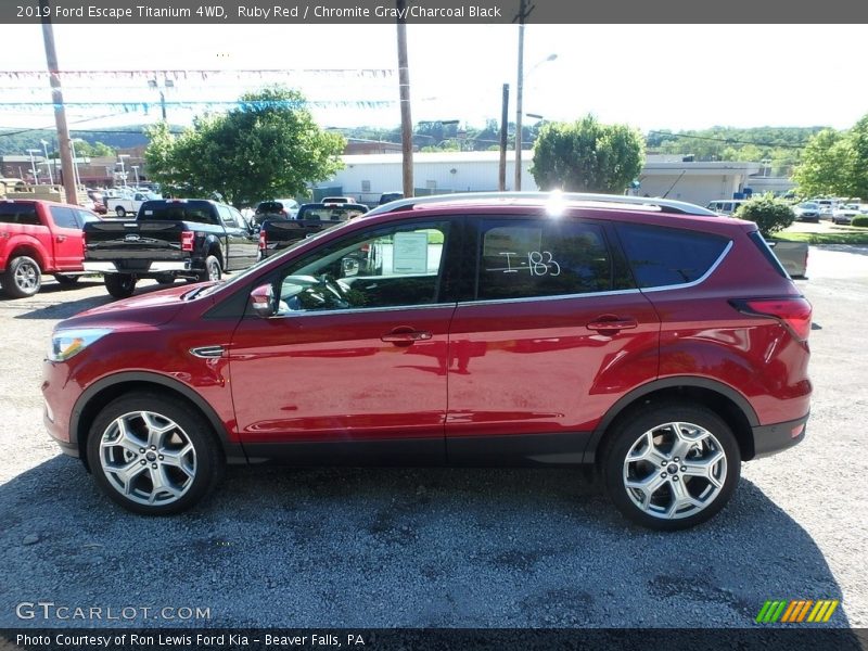 Ruby Red / Chromite Gray/Charcoal Black 2019 Ford Escape Titanium 4WD
