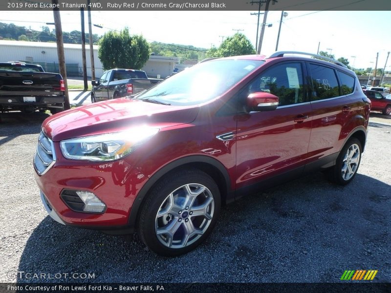 Ruby Red / Chromite Gray/Charcoal Black 2019 Ford Escape Titanium 4WD