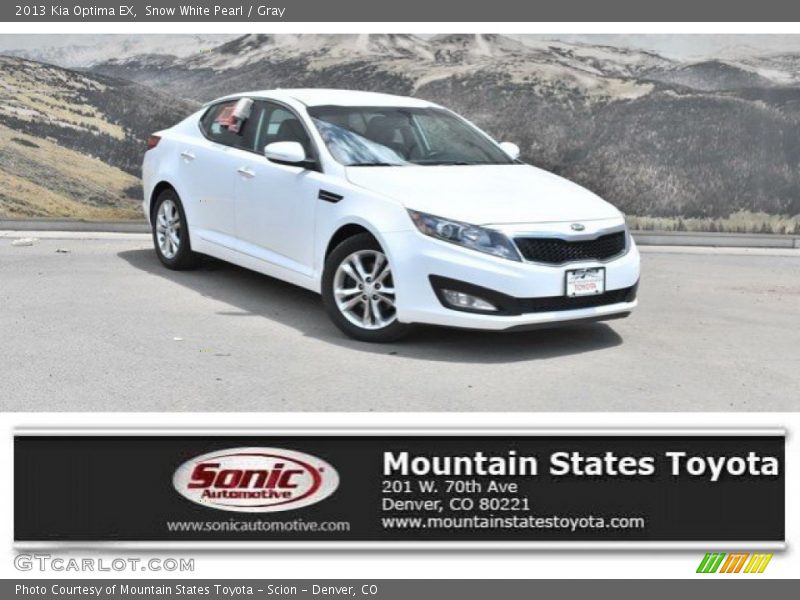 Snow White Pearl / Gray 2013 Kia Optima EX
