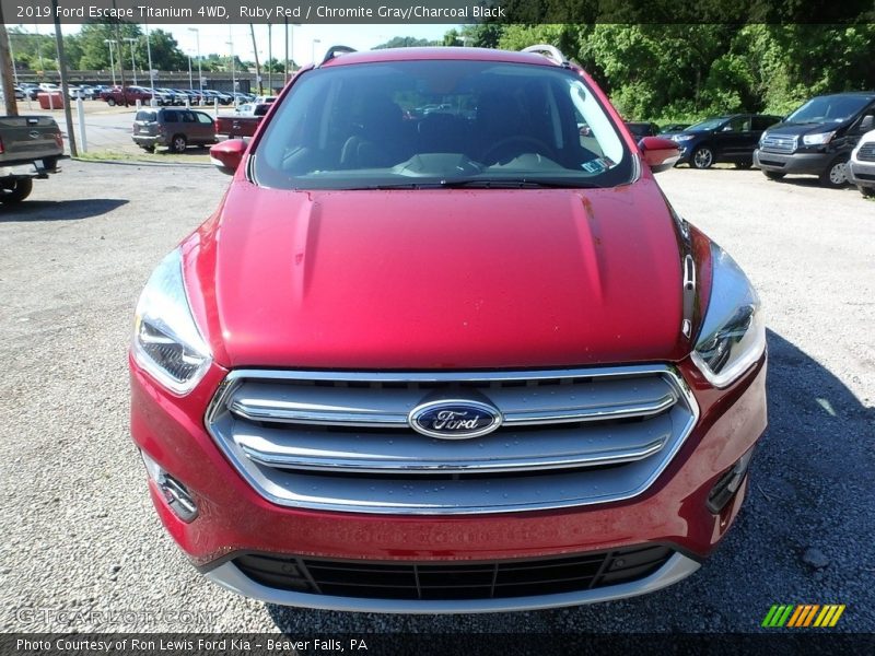 Ruby Red / Chromite Gray/Charcoal Black 2019 Ford Escape Titanium 4WD