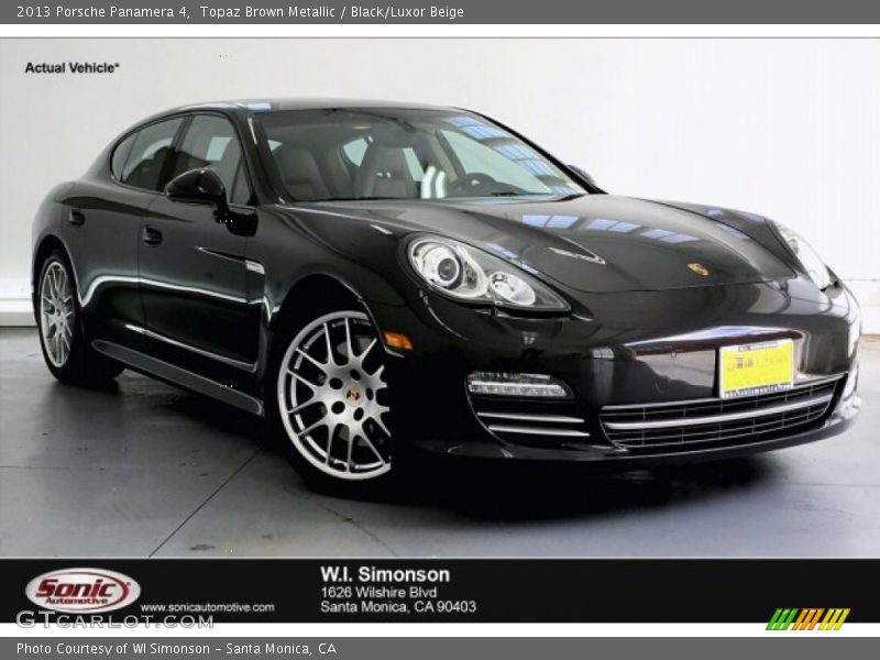 Topaz Brown Metallic / Black/Luxor Beige 2013 Porsche Panamera 4