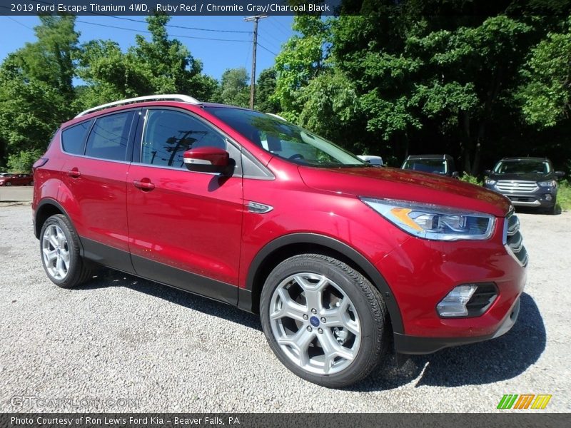 Ruby Red / Chromite Gray/Charcoal Black 2019 Ford Escape Titanium 4WD