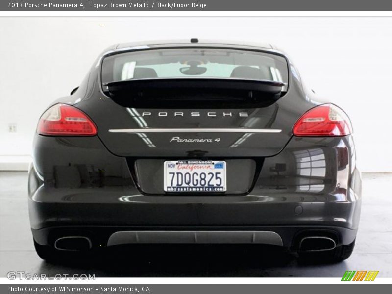 Topaz Brown Metallic / Black/Luxor Beige 2013 Porsche Panamera 4