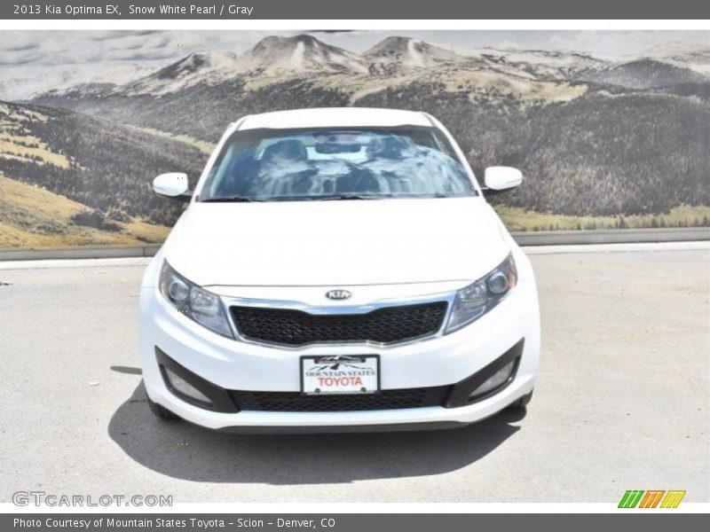 Snow White Pearl / Gray 2013 Kia Optima EX