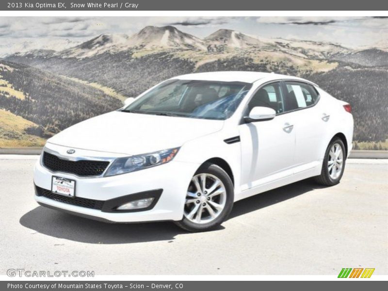 Snow White Pearl / Gray 2013 Kia Optima EX