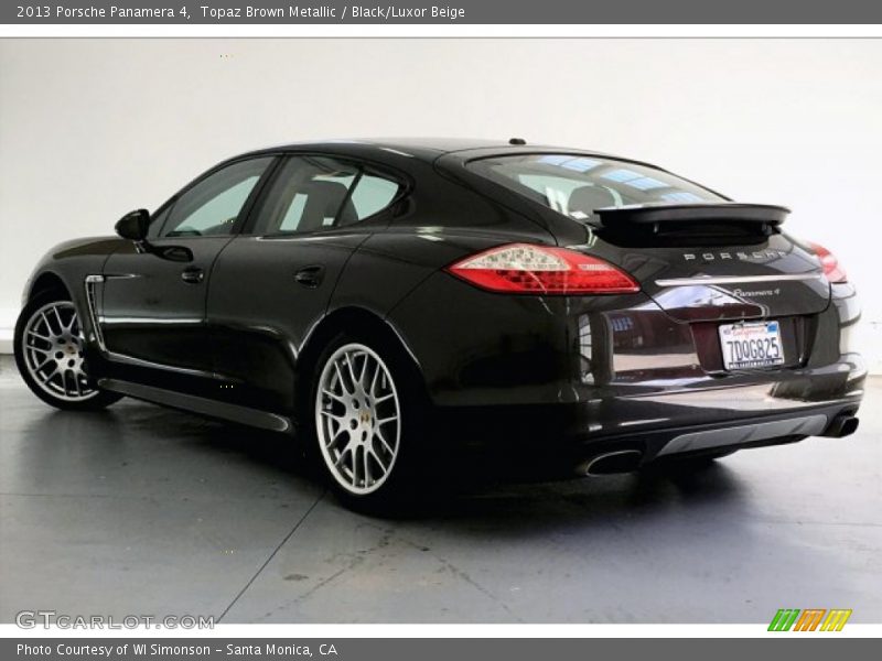 Topaz Brown Metallic / Black/Luxor Beige 2013 Porsche Panamera 4