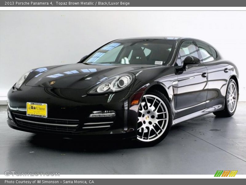 Topaz Brown Metallic / Black/Luxor Beige 2013 Porsche Panamera 4