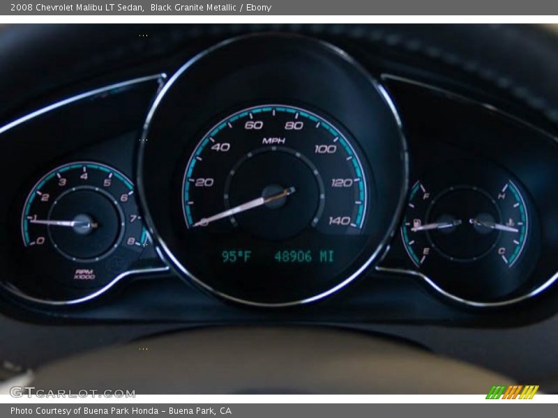 Black Granite Metallic / Ebony 2008 Chevrolet Malibu LT Sedan