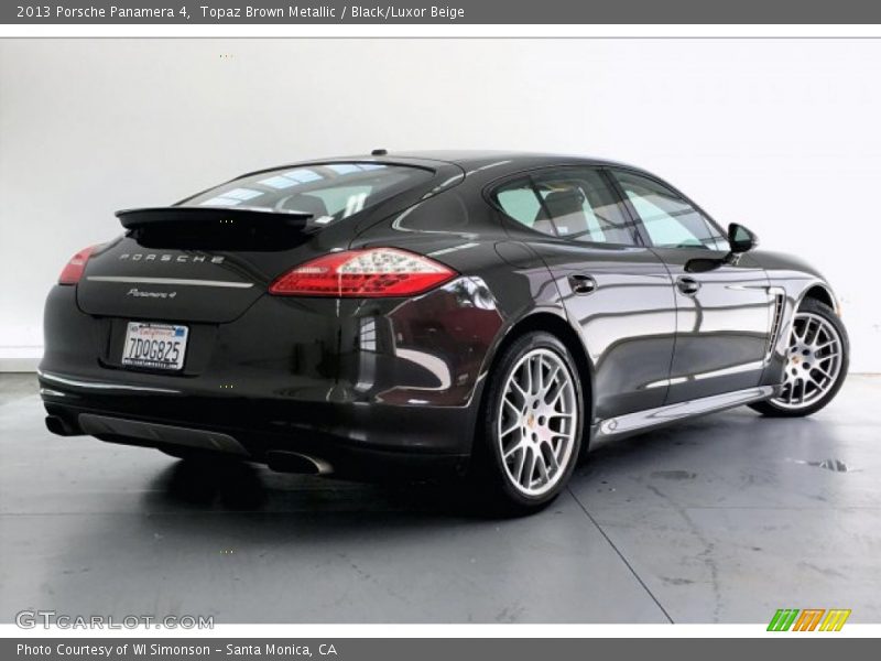 Topaz Brown Metallic / Black/Luxor Beige 2013 Porsche Panamera 4