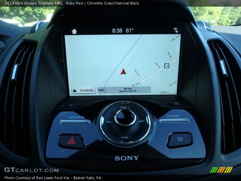 Ruby Red / Chromite Gray/Charcoal Black 2019 Ford Escape Titanium 4WD