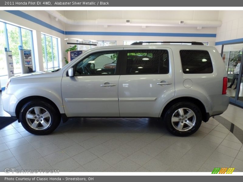 Alabaster Silver Metallic / Black 2011 Honda Pilot EX 4WD
