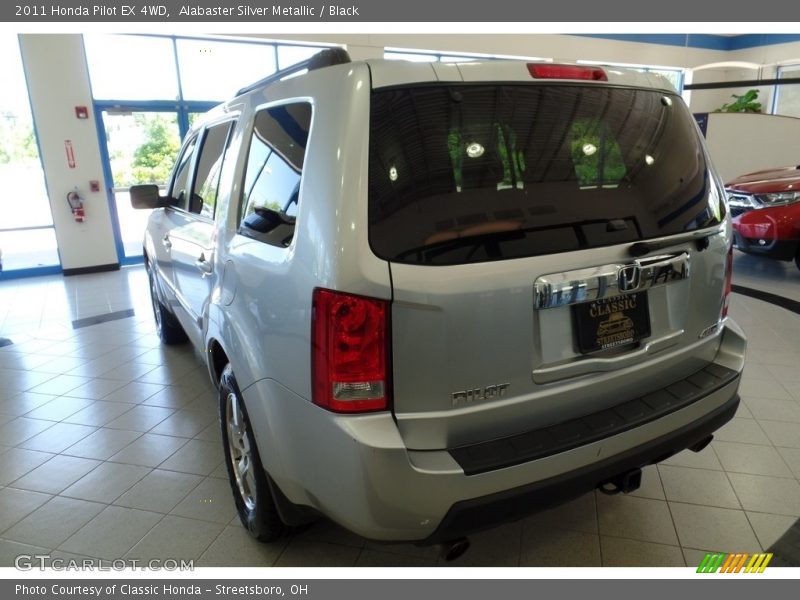 Alabaster Silver Metallic / Black 2011 Honda Pilot EX 4WD