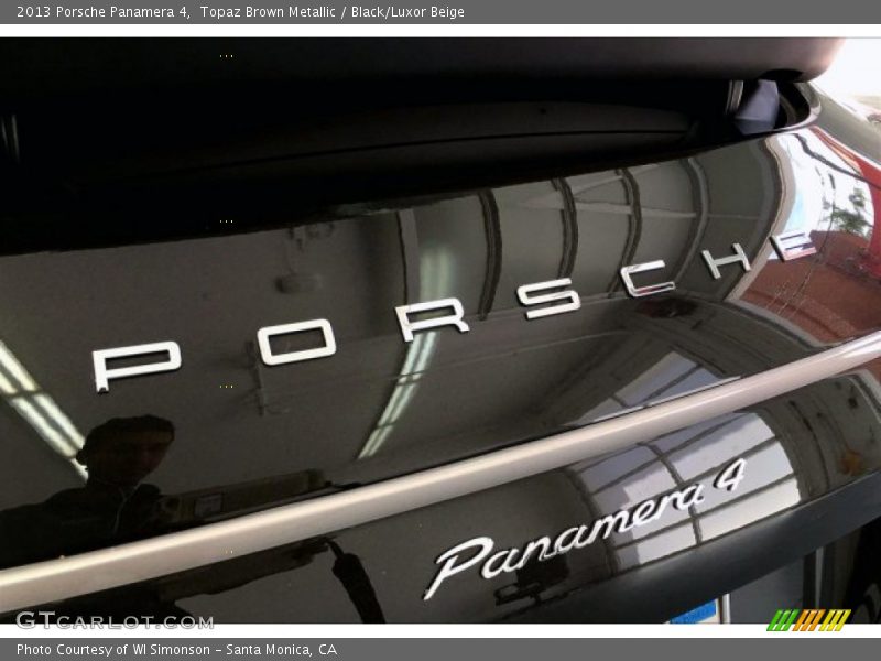 Topaz Brown Metallic / Black/Luxor Beige 2013 Porsche Panamera 4