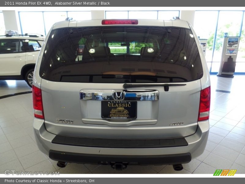 Alabaster Silver Metallic / Black 2011 Honda Pilot EX 4WD