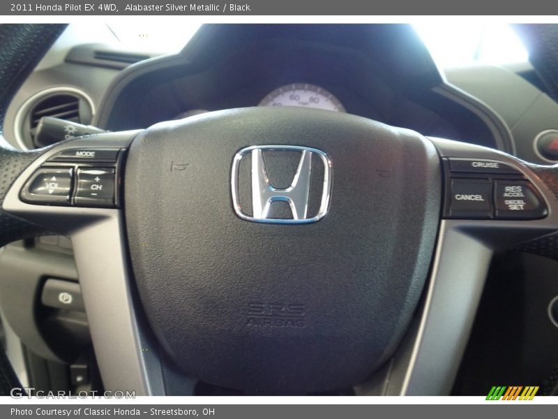 Alabaster Silver Metallic / Black 2011 Honda Pilot EX 4WD