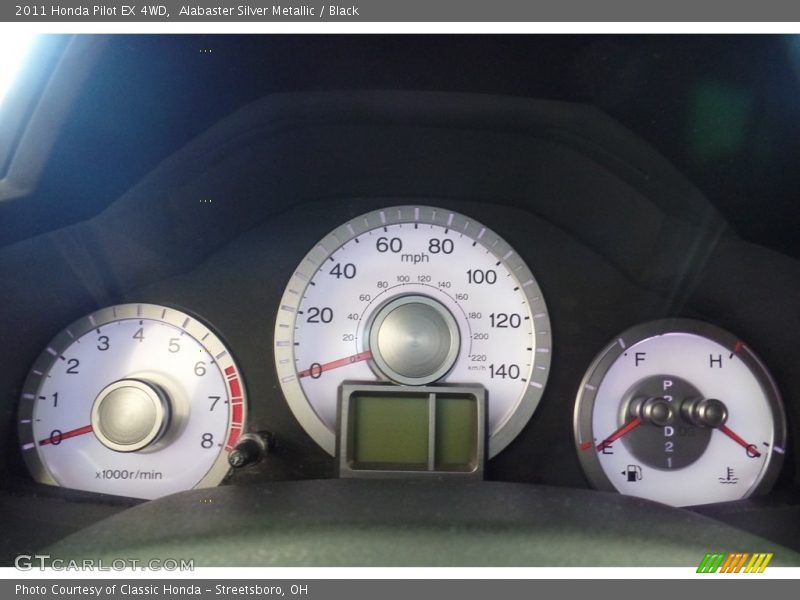 Alabaster Silver Metallic / Black 2011 Honda Pilot EX 4WD